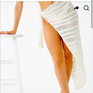 Forever21 White beach Sarong knitted swimwear cover up NEW